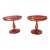 19th Century Pair of Bohemian Red Cranberry Glass Centerpiece Compotes or Tazza For Sale