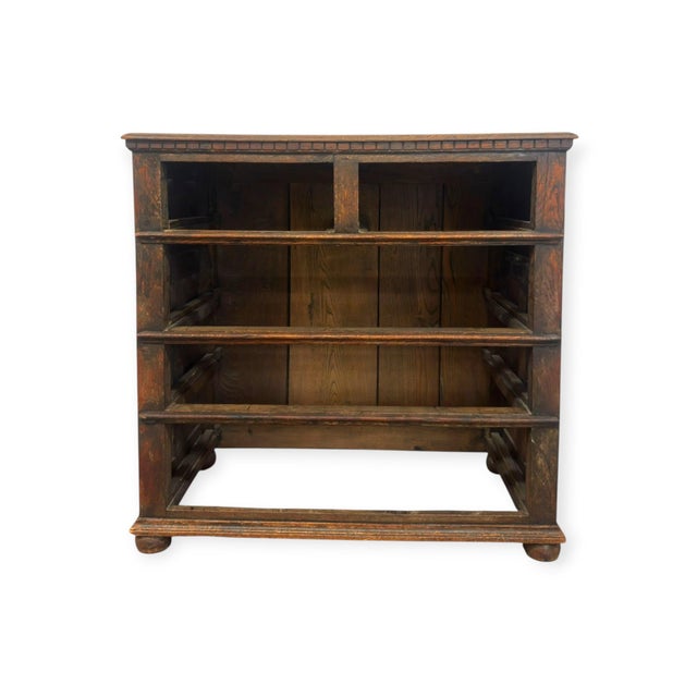 Antique Jacobean Style Carved Oak Dresser Chest of Drawers. For Sale - Image 12 of 15