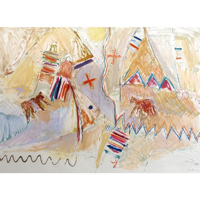 "Snake Creek" by Sally Anderson Original Monotype on Paper Hand signed by the artist Paper Size: 30" x 40" Image Size: 24"...