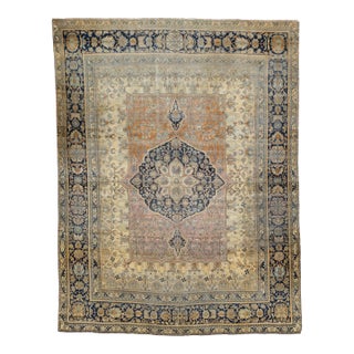 Fine Antique Persian Mohtasham Kashan Rug 7’6” X 9’7” For Sale