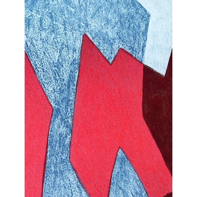 1960s Serge Poliakoff, Composition in Red and Blue L68, 1968, Lithograph For Sale - Image 5 of 8