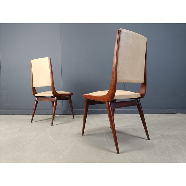 Mid-Century Italian Dining Chairs, 1950s, Set of 6 For Sale - Image 3 of 13