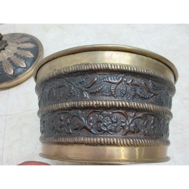 Metal John Richard Brass Acanthus Bowl Urn Storage Planter French Regency For Sale - Image 7 of 7