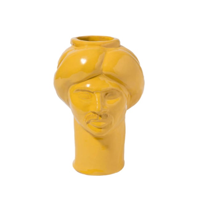 Not Yet Made - Made To Order Solimano & Roxelana Figures, Small • Yellow Serradifalco from Crita Ceramiche, Set of 2 For Sale - Image 5 of 6