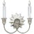 J. Randall Powers for Visual Comfort Signature Huntingdon Double Sconce in Polished Nickel & Crystal For Sale