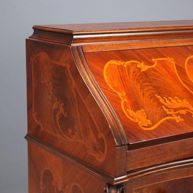 Roman Style Desk with Maple Inlays For Sale - Image 4 of 14