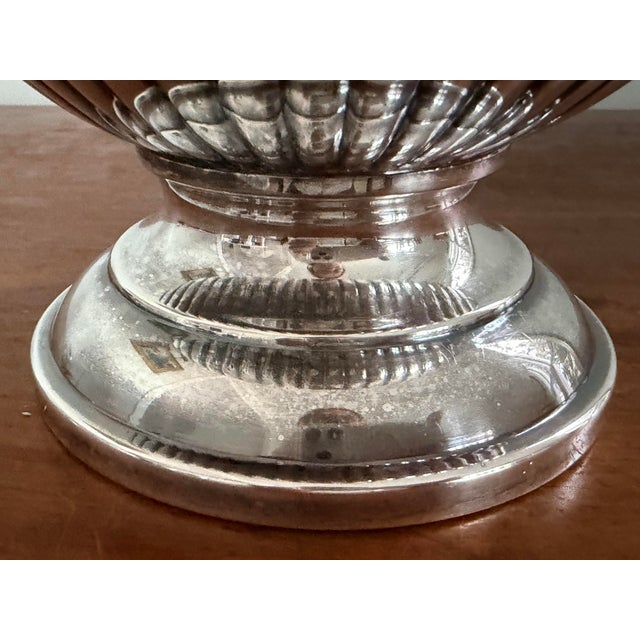 Metal Fine Quality Vintage Silver Plate Champagne Bucket Wine Cooler For Sale - Image 7 of 11