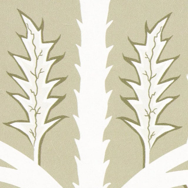 Contemporary Sample - Schumacher x Neisha Crosland Thistle Wallpaper in Neutral For Sale - Image 3 of 5