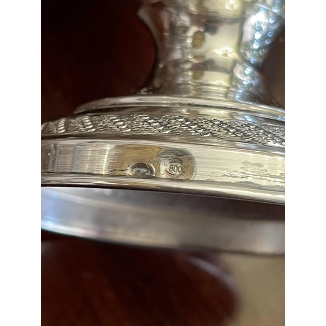 Empire Style Sugar Bowl in Silver, Italy, 1950s For Sale - Image 4 of 8