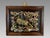 Mounted Antique Chinese Mythical 'Scaled Qilin' Dragon, Glazed Shiwan Tile, Framed Wall Hanging For Sale - Image 4 of 11