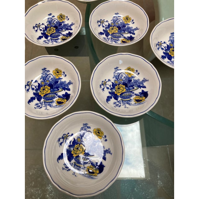 Beautiful vintage set of antique bowls by Enoch Wedgwood England. This a set of 8 in very good condition. It has very...
