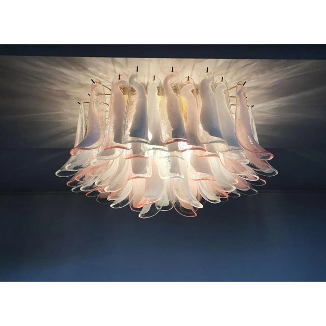 Vintage Italian Glass Chandelier, 1982 For Sale - Image 12 of 17