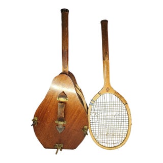 Vintage Multi LawnTennis Racket Press Set of 3 Slazengers Spalding Free Standing For Sale