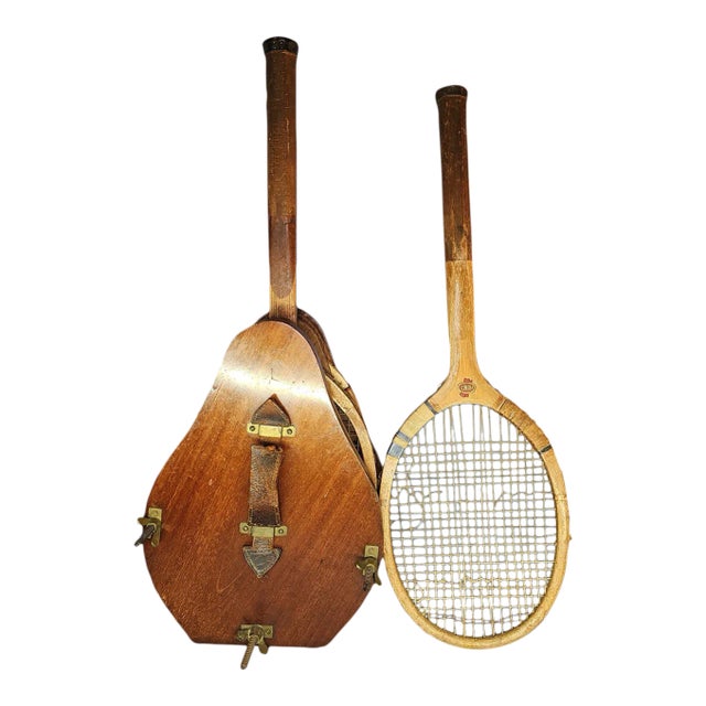 Vintage Multi LawnTennis Racket Press Set of 3 Slazengers Spalding Free Standing For Sale