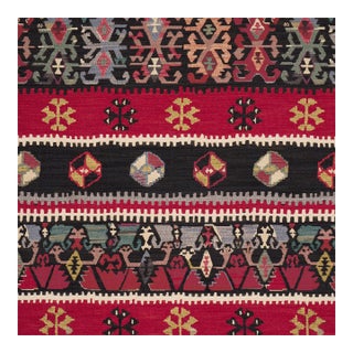 Sample - Schumacher x Johnson Hartig Sahane Fabric in Pomegranate Red For Sale