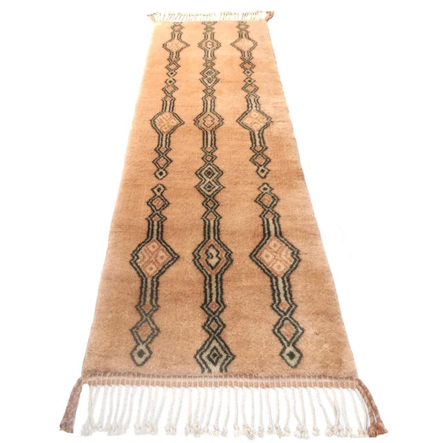 Abstract Beni Mrirt Custom Runner 3' X 10' For Sale - Image 3 of 11