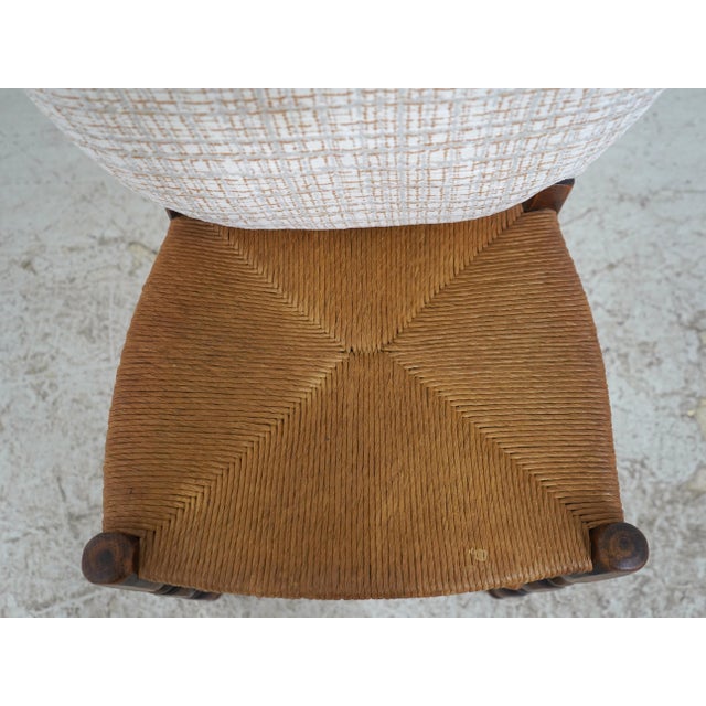 Vintage Parquetry French Provincial Oak Dining Table & 6 Chairs For Sale - Image 17 of 18
