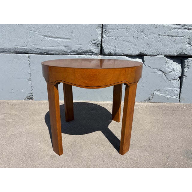 Wood 1940s Round Wood Side Table For Sale - Image 7 of 14