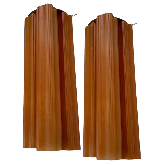 Glass Tronchi Tube Sconces, 1970s, Set of 2 For Sale