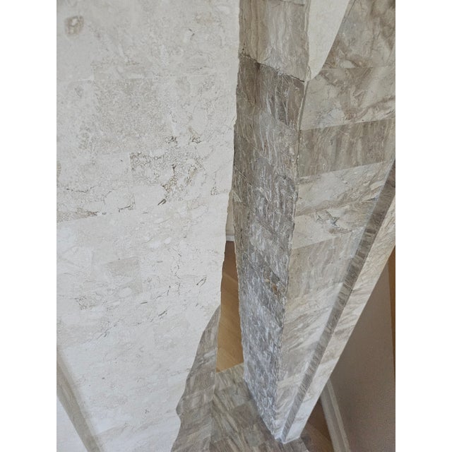 Beige Tessellated Grandfather Clock Attributed to Maitland Smith For Sale - Image 8 of 12