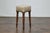 English 19th Century English Petite Oak Stool with Unique Top and Linen Upholstery For Sale - Image 3 of 9