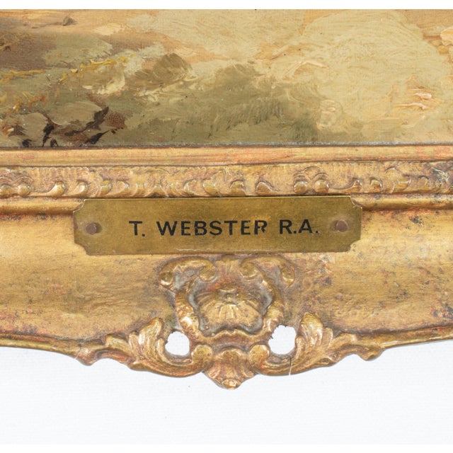 Red 19th Century Genre Scene " Curiosity Unsealed" Oil on Canvas Attributed to Thomas Webster (English 1800-1880) For Sale - Image 8 of 12