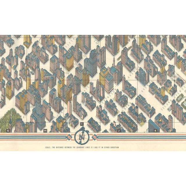 Hermann Bollmann New York City Birds-Eye Map for American Airlines, 1964 For Sale - Image 6 of 12