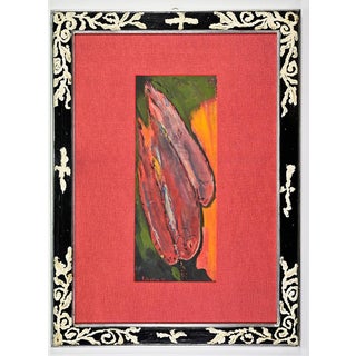 Sirio Pellegrini, Fishes, 1960s, Oil on Wood Panel, Framed For Sale