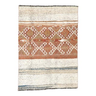 Small Vintage Turkish Kilim Rug - 3`5″ X 4`9″ For Sale
