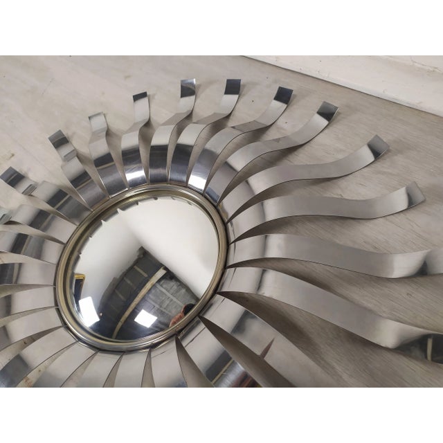 Stainless Steel Sun Mirror from Roche Bobois, 1970s For Sale - Image 7 of 13
