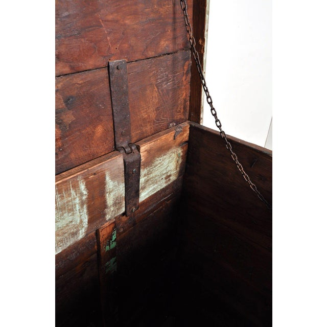 Large Indian Teak Chest, 1960s For Sale - Image 14 of 15