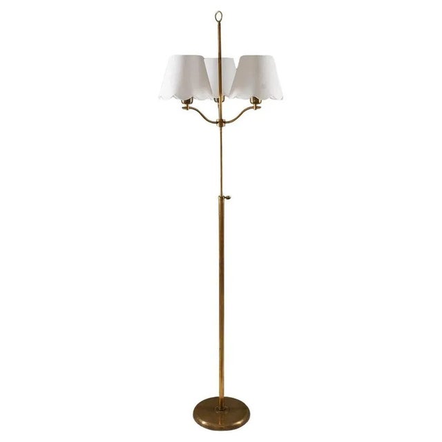 Swedish Modern Floor Lamp in Brass, 1940s For Sale - Image 9 of 9