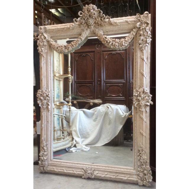 Antique Style White Washed French Mirror Chairish