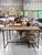 Early 21st Century Restoration Hardware Fulton Reclaimed Elm Industrial Desk With Open Shelving For Sale - Image 5 of 6