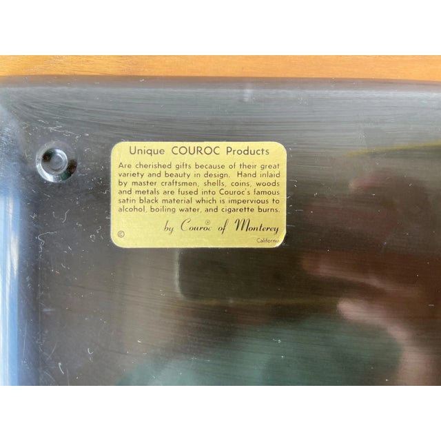 1970s Vintage Couroc Tray - Inlaid Resin Tray With Lemons in a Bowl For Sale - Image 5 of 5