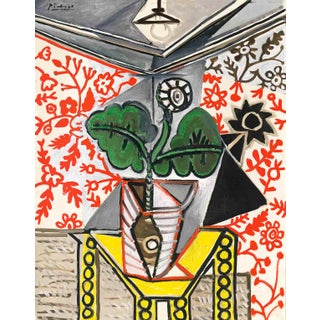 Pablo Picasso Interieur Au Pot De Fleurs Giclee Numbered Edition For Sale