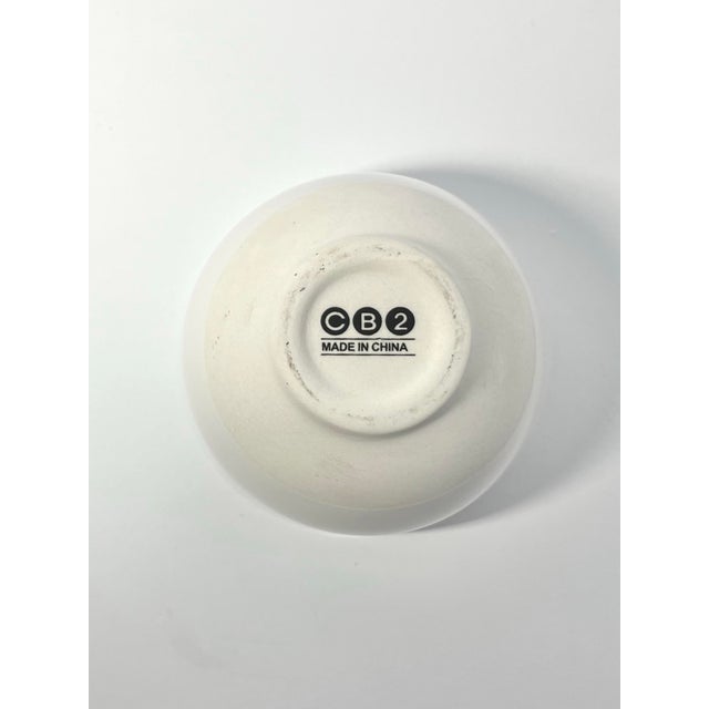 Modern Crate & Barrel Cb2 9 Ceramic Eggshell White Small Mini Dipping Bowls - Set of 9 For Sale In Dallas - Image 6 of 6