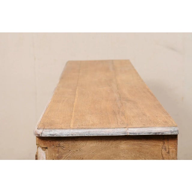 Neoclassical Period French Bleached-Oak Buffet Cabinet W/Center Drawers For Sale In Atlanta - Image 6 of 12