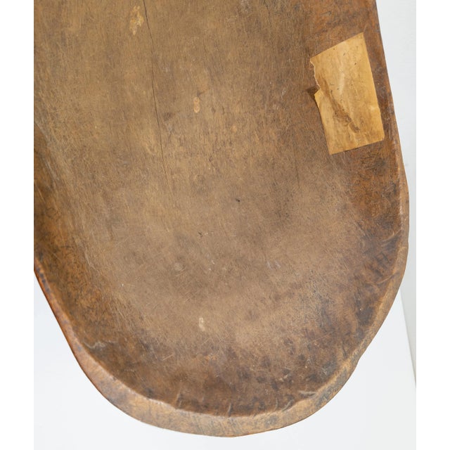 19th Century or Earlier Rustic Carved Primitive Farmhouse Trencher Dough Bowl For Sale - Image 9 of 12