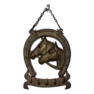 Vintage Brass Key Ring, 1950s For Sale