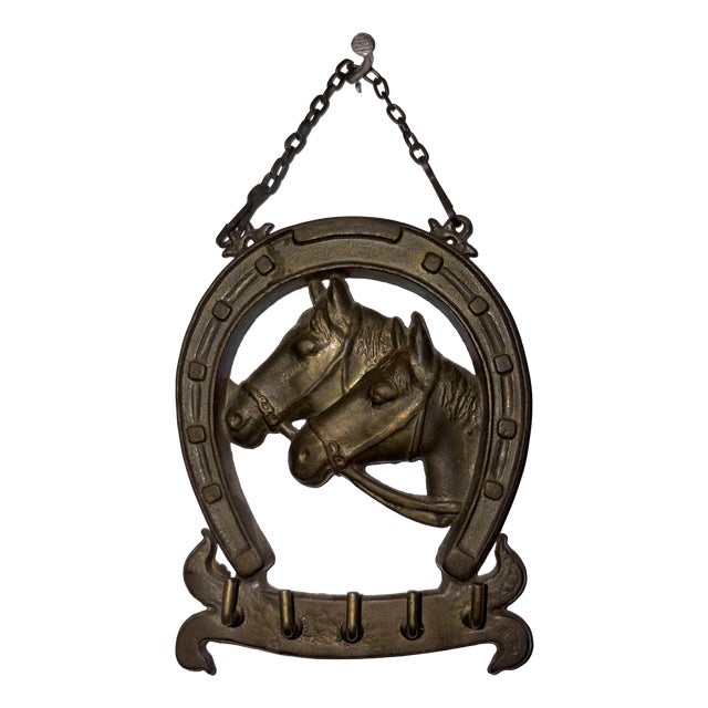Vintage Brass Key Ring, 1950s For Sale