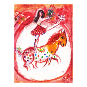 1965 Lithograph by Marc Chagall "Le Cirque d'Izis Composition Il" (Iziz Circus Composition Il)