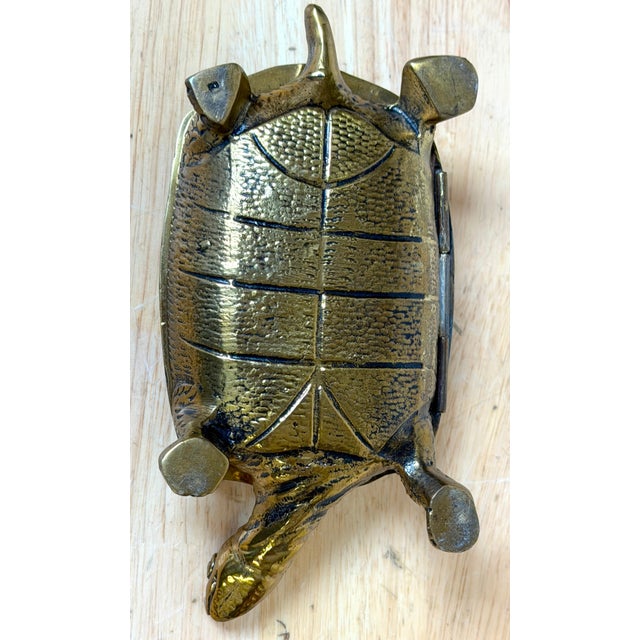 Italian Mid-Century Gilt & Patinated Bronze Turtle Hinged Box, circa 1960s For Sale - Image 17 of 18