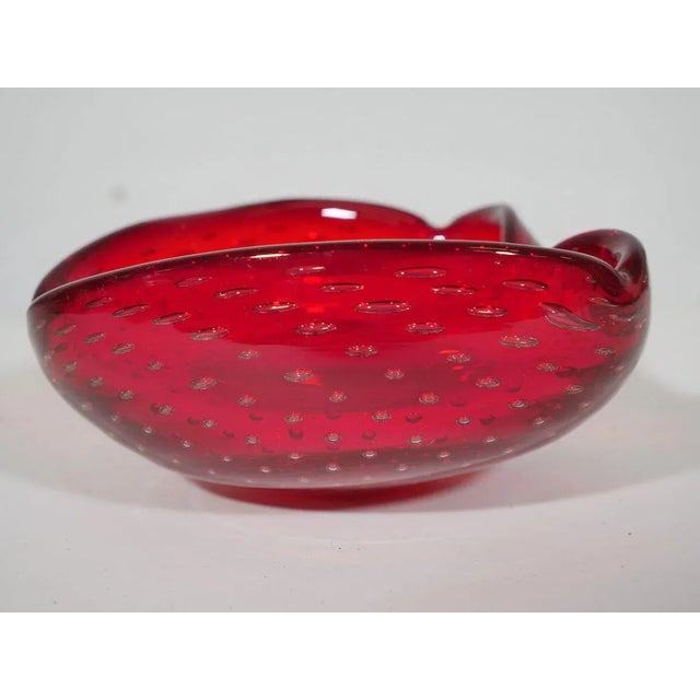 Carlo scarpa venini murano glass bowl design vase 60s ashtray original 60s. With air pockets minor signs of use due to age...