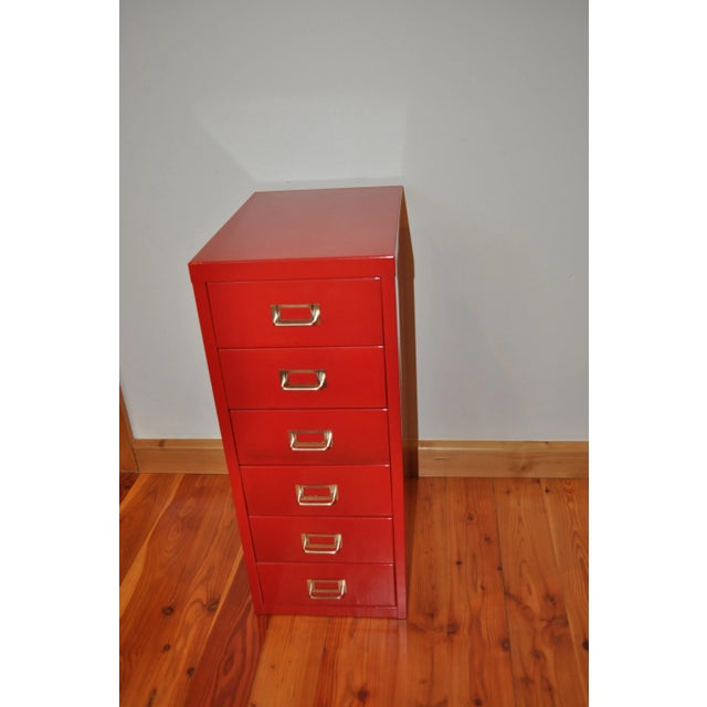 Industrial Metal Chest of Drawers, 1980s For Sale - Image 4 of 10