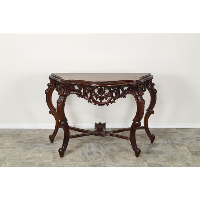 Traditional Carved Wood Console Table Vintage Carved Wood Console
