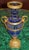 Metal Pair of Late 19th Century Neoclassical Russian Bronze & Cut Cobalt Glass Vases For Sale - Image 7 of 17
