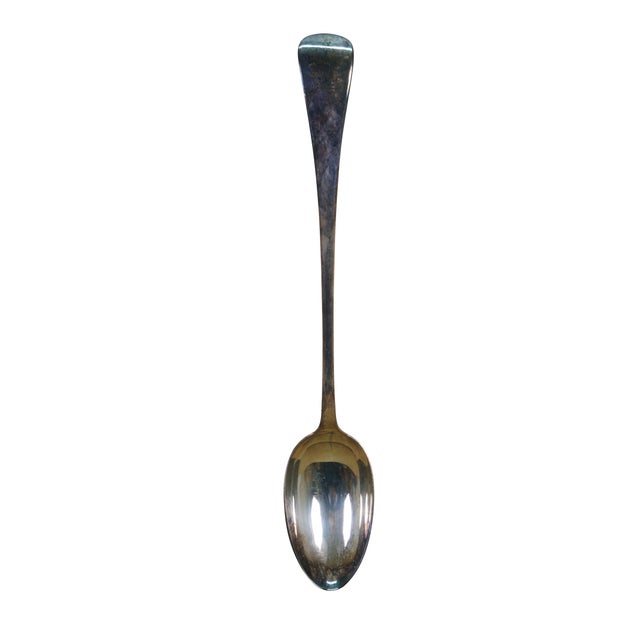 Antique Frederick Elkington silver plated stuffing / serving spoon. E & Co Elkington & Co Ltd Birmingham 1867 hallmark...