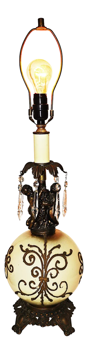 Hollywood Regency Cherub Table Lamp