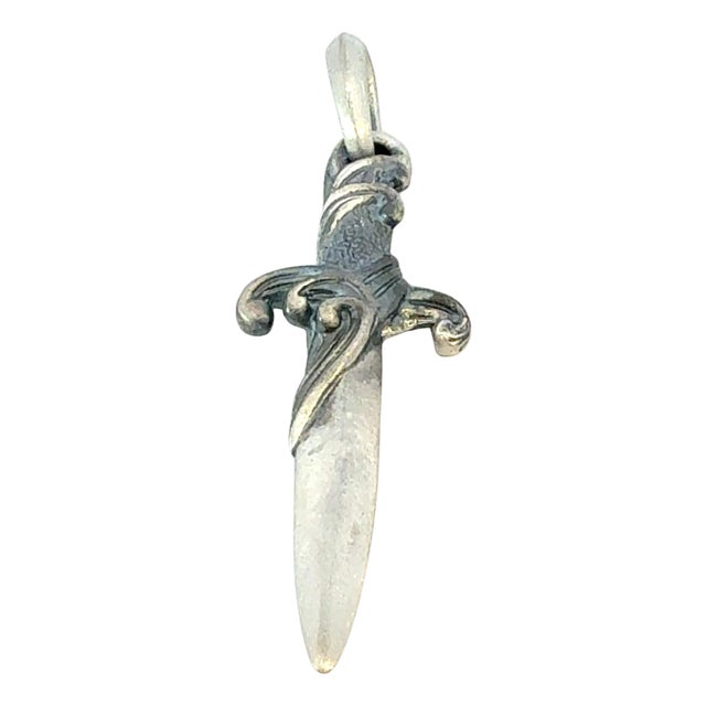 1990s David Yurman Dagger Amulet Pendant Sterling Silver Estate For Sale
